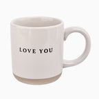 Love You stoneware mug on white background