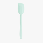 Mint mini silicone spatula on white background