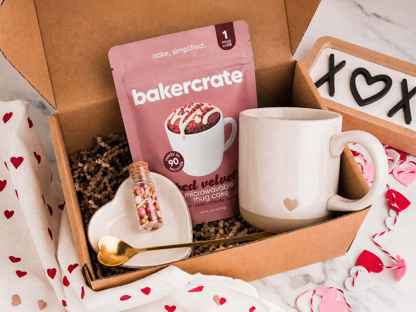 Bakercrate product with a mug and heart-themed decor
